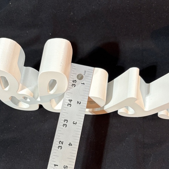 White 'Blessed' Wall Decor 15” long table sign 1-1/2” wide - Picture 4 of 8